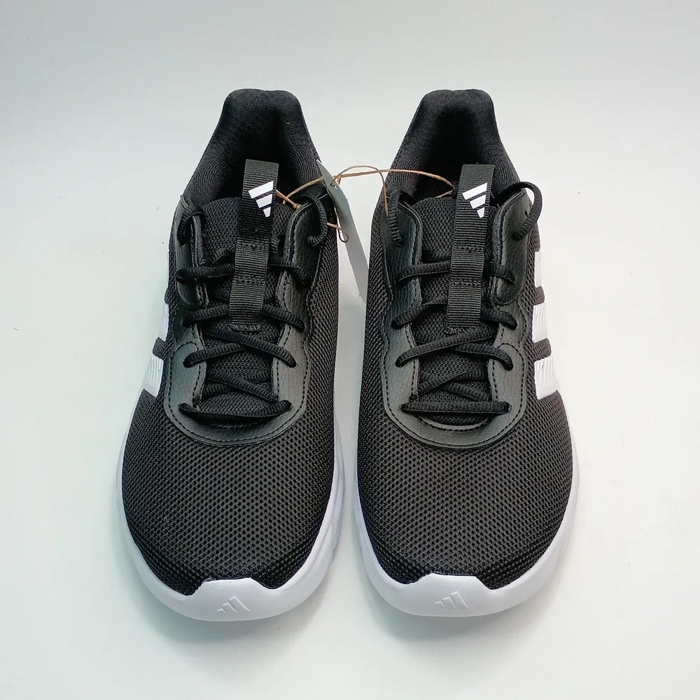 Adidas Cloudfoam Flex Laces Men Size 11 Black White Running Shoes HQ4854